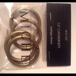 Miche antique brass 1.5 carabiners new